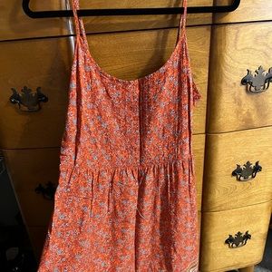 Orange floral sundress